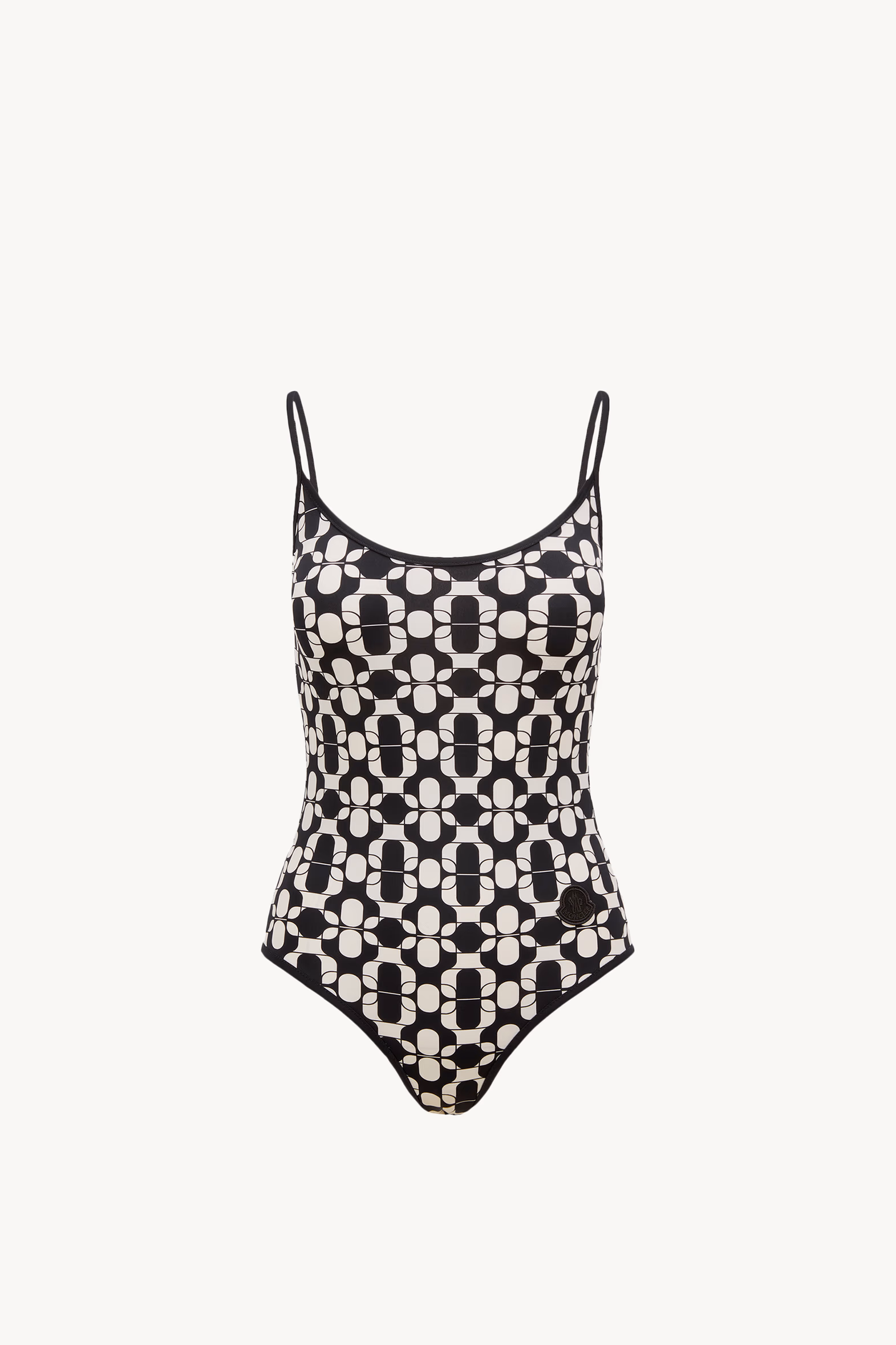 Bañador con estampado geométrico Mujer Azul & Blanco Moncler 0